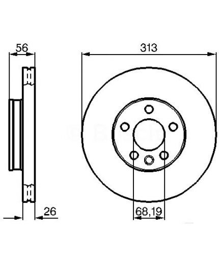 BOSCH Тормозной диск