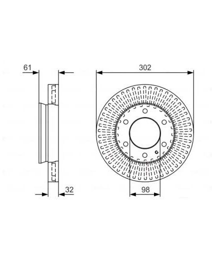 BOSCH Тормозной диск
