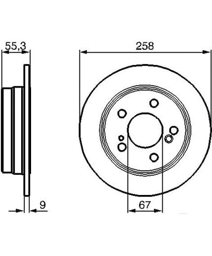 BOSCH Тормозной диск
