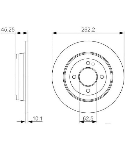BOSCH Тормозной диск