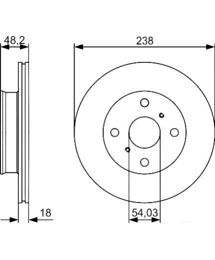 BOSCH Тормозной диск