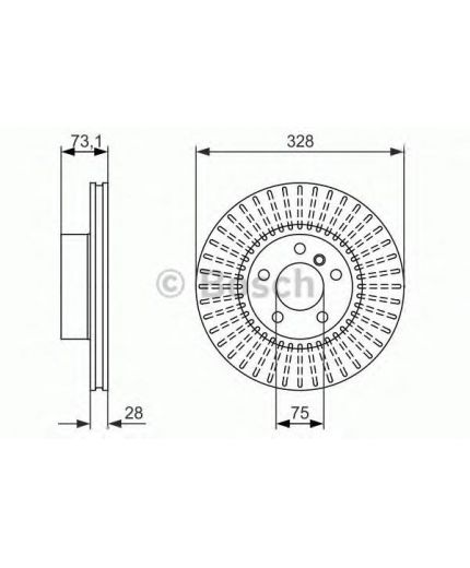 BOSCH Тормозной диск