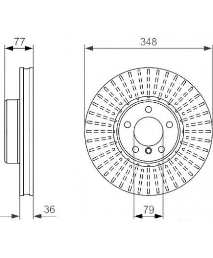 BOSCH Тормозной диск