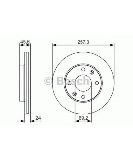BOSCH Тормозной диск