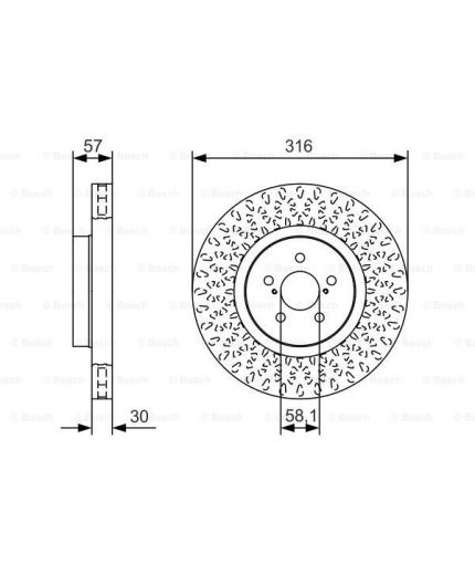 BOSCH Тормозной диск