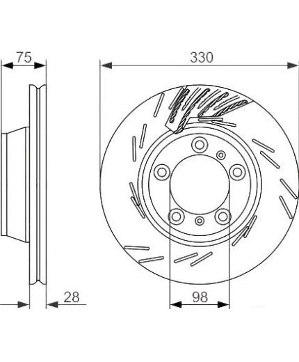 BOSCH Тормозной диск
