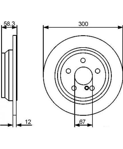 BOSCH Тормозной диск