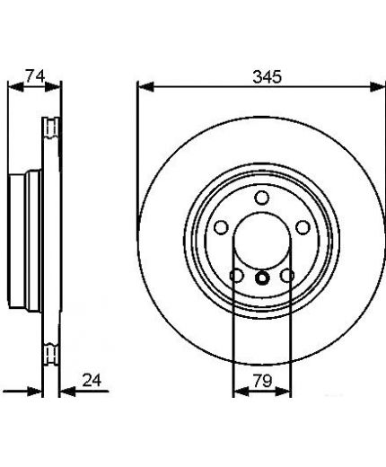 BOSCH Тормозной диск