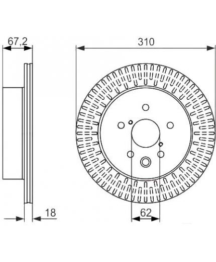 BOSCH Тормозной диск