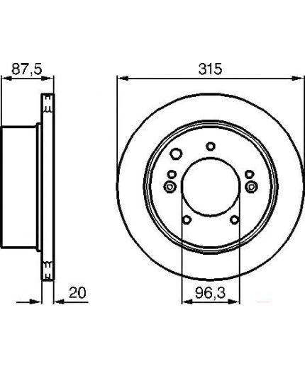 BOSCH Тормозной диск