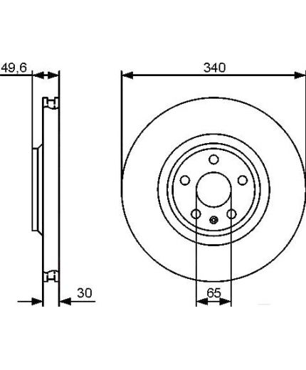 BOSCH Тормозной диск
