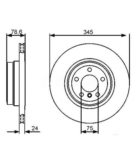 BOSCH Тормозной диск