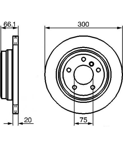 BOSCH Тормозной диск