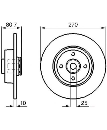 BOSCH Тормозной диск
