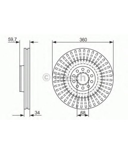 BOSCH Тормозной диск