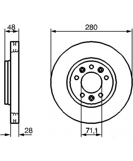 BOSCH Тормозной диск