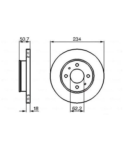 BOSCH Тормозной диск