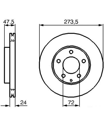 BOSCH Тормозной диск