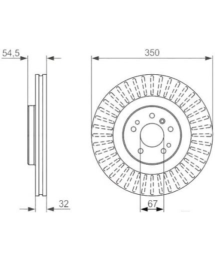 BOSCH Тормозной диск