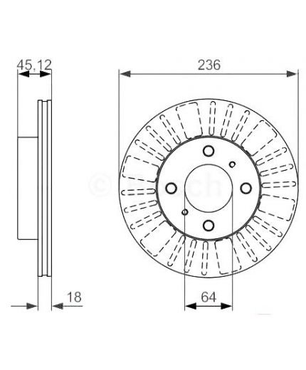 BOSCH Тормозной диск