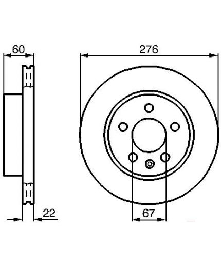 BOSCH Тормозной диск