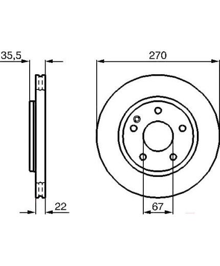 BOSCH Тормозной диск