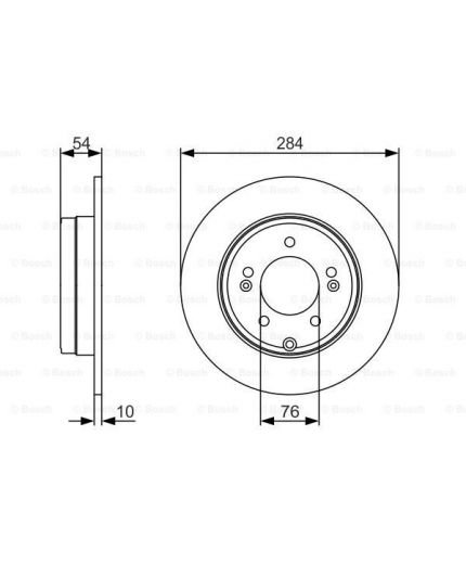 BOSCH Тормозной диск