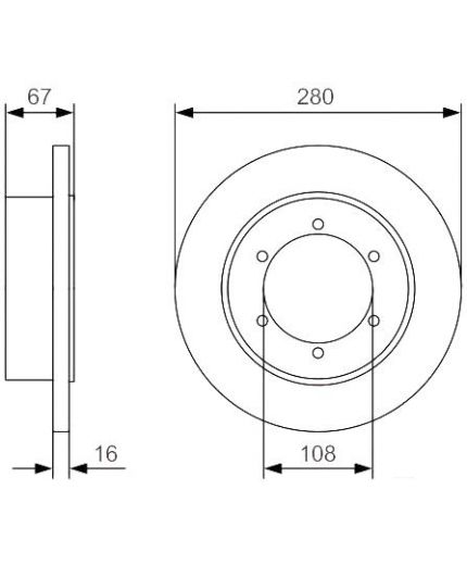 BOSCH Тормозной диск