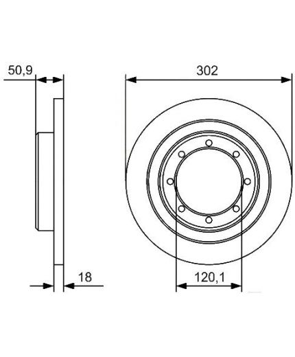 BOSCH Тормозной диск