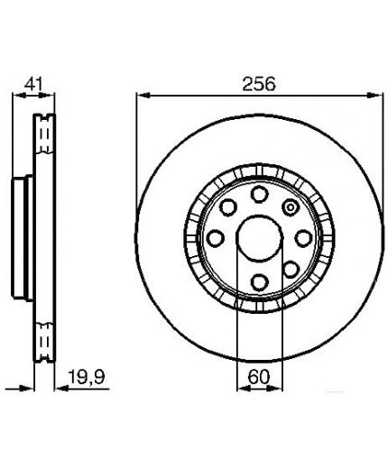 BOSCH Тормозной диск