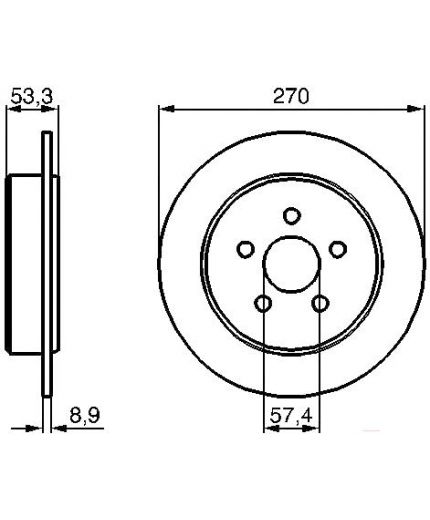 BOSCH Тормозной диск