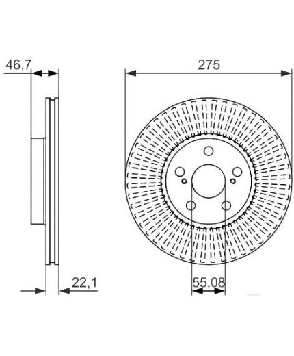 BOSCH Тормозной диск