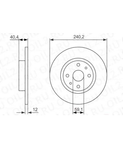BOSCH Тормозной диск