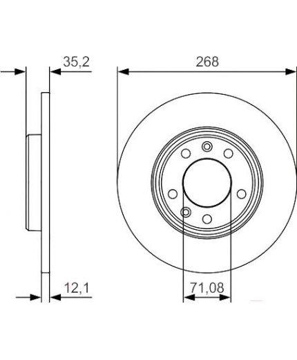 BOSCH Тормозной диск