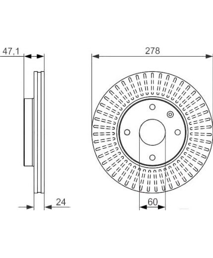 BOSCH Тормозной диск