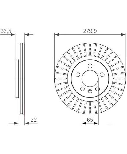 BOSCH Тормозной диск