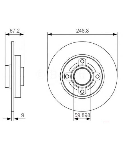 BOSCH Тормозной диск