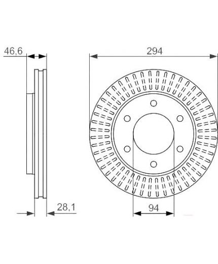 BOSCH Тормозной диск