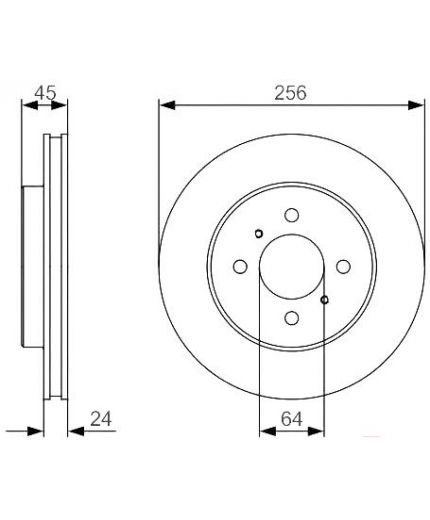 BOSCH Тормозной диск
