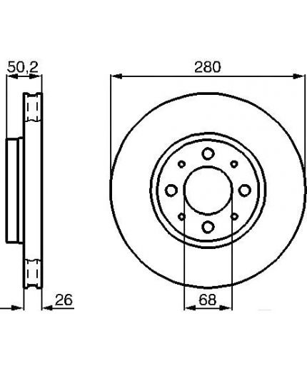 BOSCH Тормозной диск