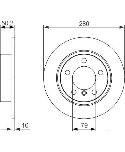 BOSCH Тормозной диск