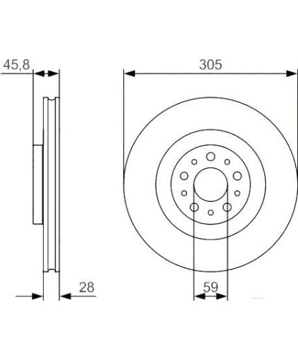 BOSCH Тормозной диск