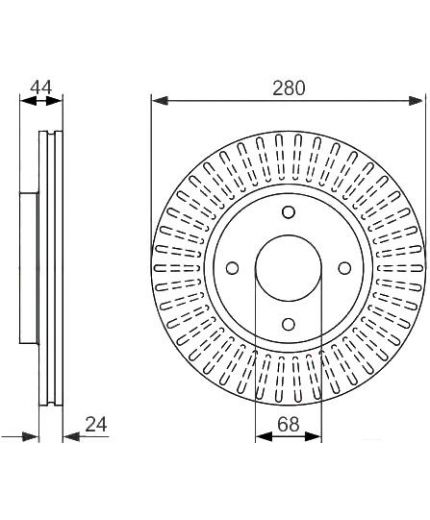 BOSCH Тормозной диск
