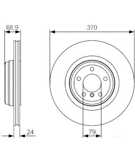 BOSCH Тормозной диск