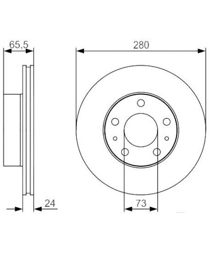 BOSCH Тормозной диск