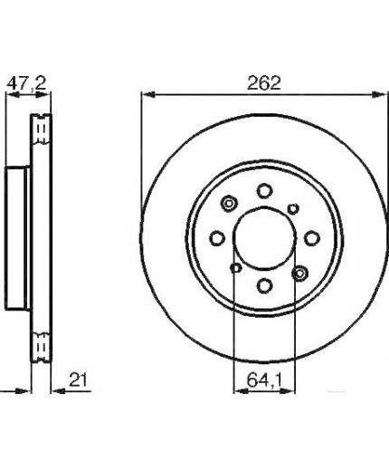 BOSCH Тормозной диск