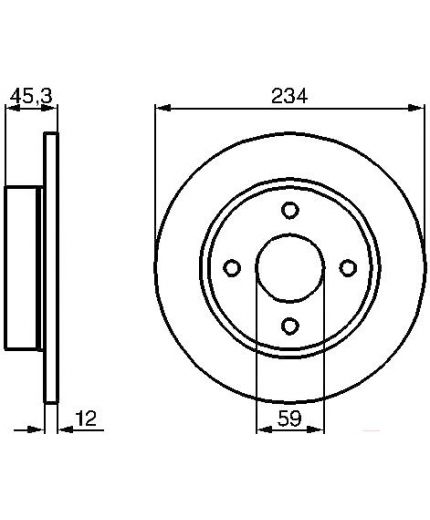 BOSCH Тормозной диск