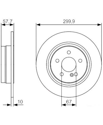BOSCH Тормозной диск