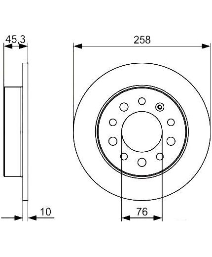 BOSCH Тормозной диск