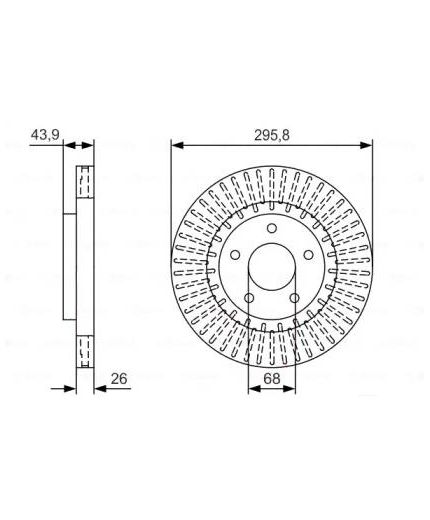 BOSCH Тормозной диск